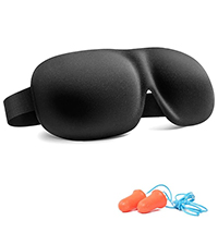 Masque de Nuit Innovant 2026 pour Hommes et Femmes, Conception Masque de Sommeil qui Bloque la Lumière pour Dormir, les Siestes, la Méditation, les Voyages (Noir) 